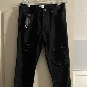 Simple Society Black Ripped Skinny Jeans